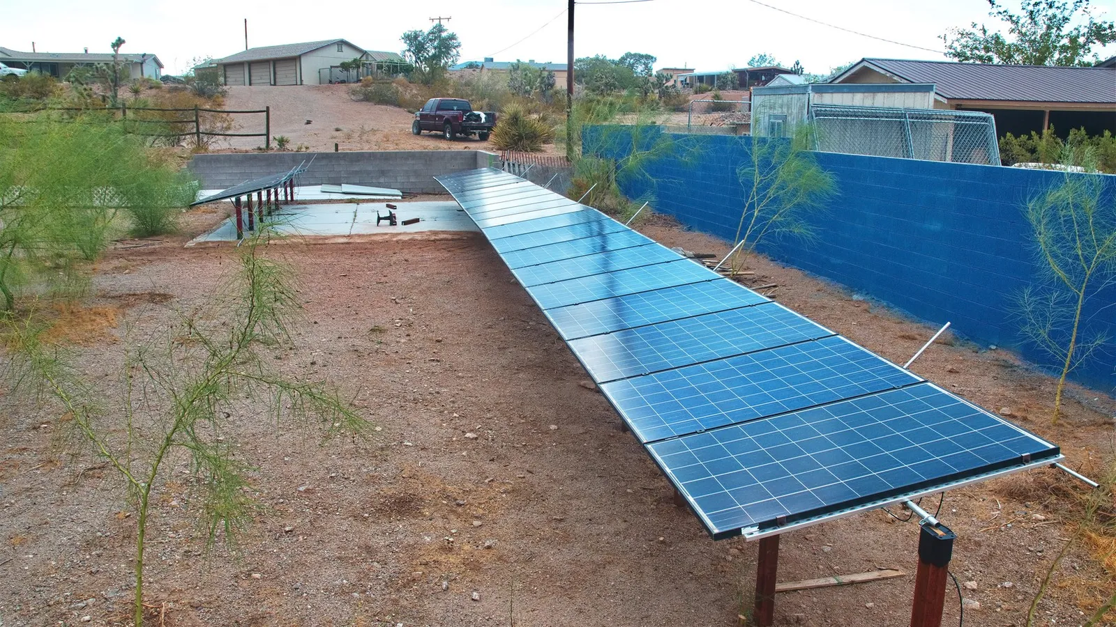 July 2024 In July Northern Arizona the panels are tilted 8 degrees for maximum power.