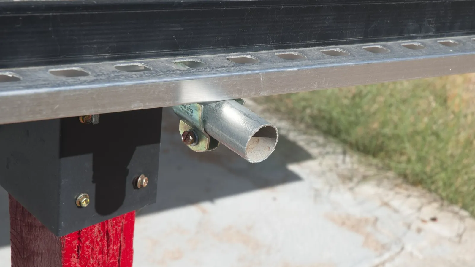 May 2026 Aluminum strut supports the panel and connects to 1-inch metal conduit.